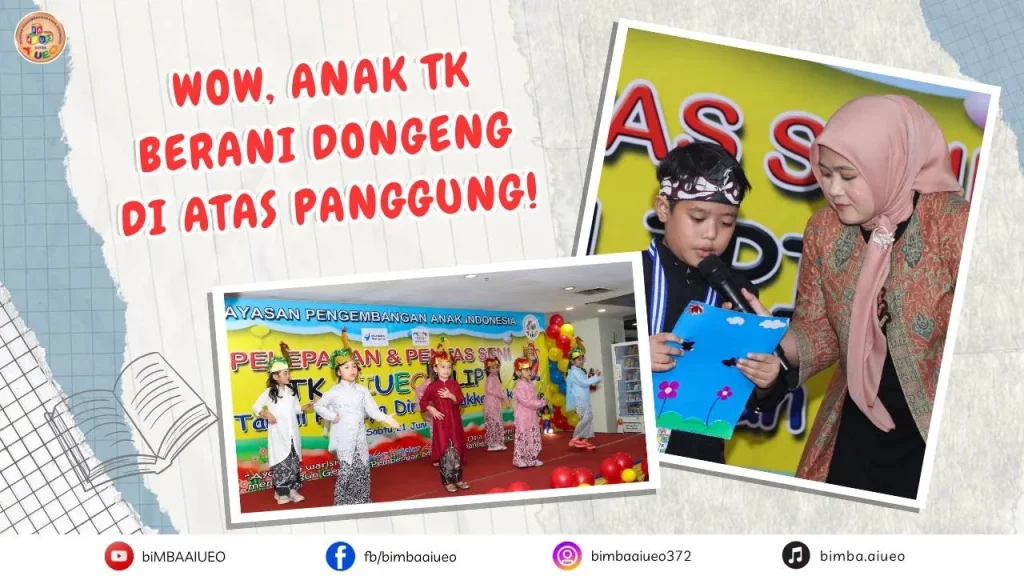 ANAK BERDONGENG & BERNYANYI UNTUK GURU DI TK AIUEO SLIPI