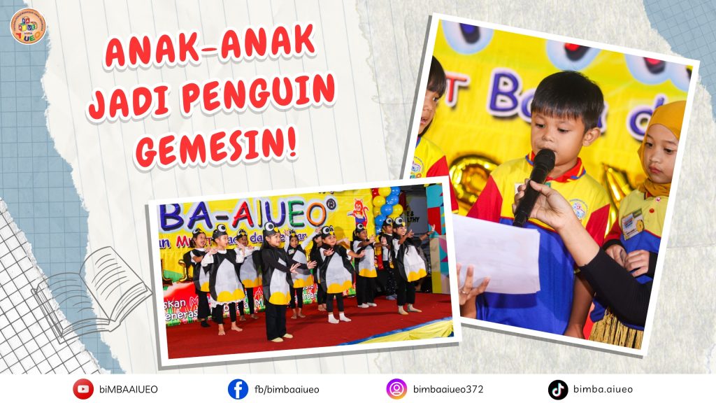 MERIAHNYA PENTAS BACA biMBA GILI SAMPENG,  ANAK-ANAK JADI PENGUIN!